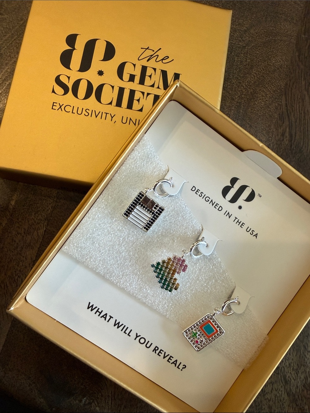 bp Multicolor Beaded & Silver Charm Earring Set